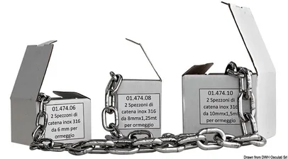 komad lanca 8mm za fiksiranje konopa - 1,25m (pak 2kom)