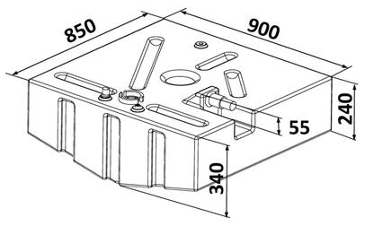 Spremnik za benzin od mrežastog polietilena