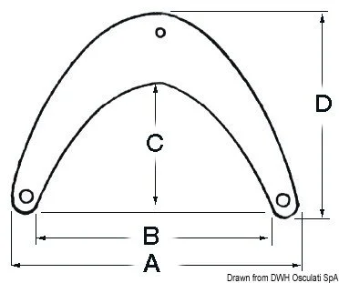 bokobran mekani PVC sa tri oka - bijeli, 55x47 cm