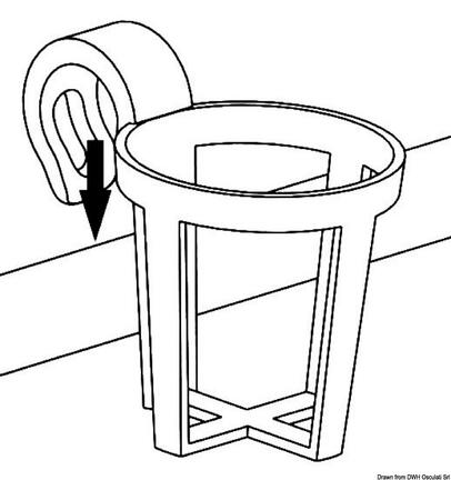 Držači za čaše univerzalni od plastike za instaliranje na cijevi ili sajle ograda