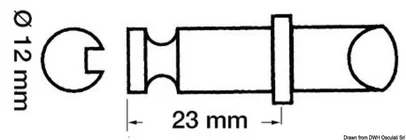 rašlje plastične s osiguračem od mesinga - 12x23 mm