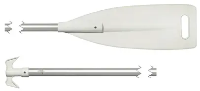 Veslo sa lopaticama od bijelog ABS-a i čakljom od plastike