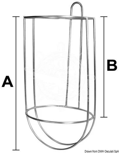 nosač bokobrana tip košare EASY FENDER - inox, 17 cm