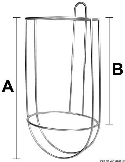 nosač bokobrana tip košare EASY FENDER - inox, 21,5 cm