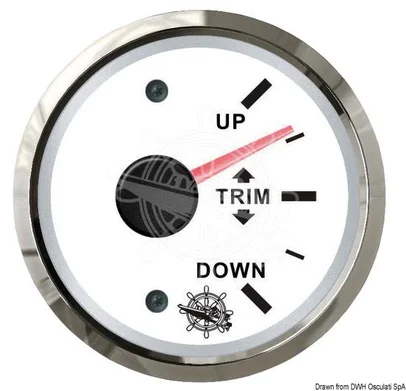 pokazivač TRIM - bijeli, okvir sjajni, signal 0-190
