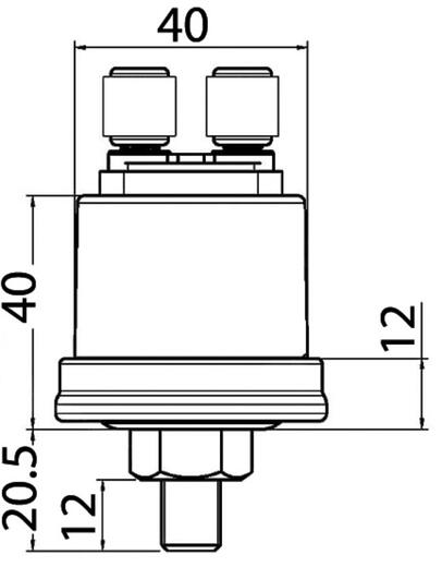 pritisak ulja VDO - 5 bar, 1/8-27 NPT, polovi A masa
