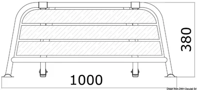 platforma za krmu za jedrilice / motosailer - 1000x380 mm