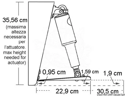 kit flapsova LENCO Standard Mount - 12 V, 229x610 mm