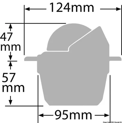 kompas RITCHIE Explorer 2" 3/4 - ugradbeni, crni, crno tijelo