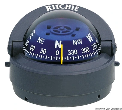 kompas RITCHIE Explorer 2" 3/4 - vanjska verzija, plavi, sivo tijelo