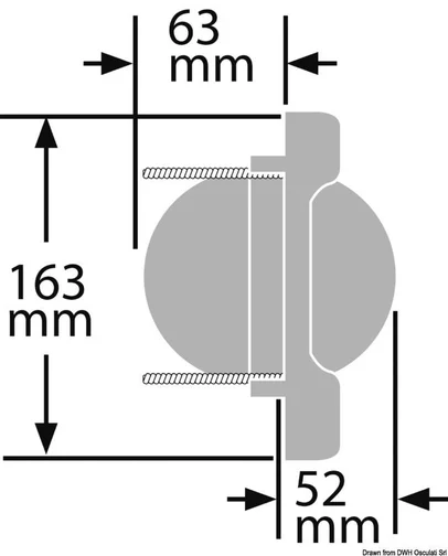 kompas RITCHIE Venturi Sail 3" 3/4 - plavi, tijelo crno