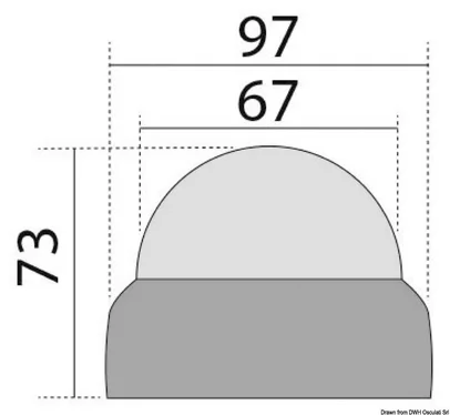 kompas Finder - 2'' 5/8, plavi sa bijelim kučištem, za ravnu plohu