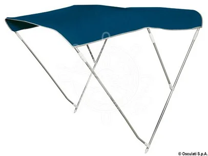 tenda - bimini - 3 visoka luka, sklopiva, širina 150/160 cm, plava