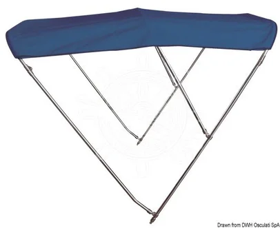 tenda - bimini - 3 visoka luka, širina 215/225 cm, plava