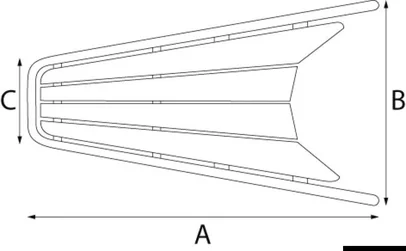 platforma - delfinjera s preklopnom vodilicom za sidra - 1180x590x330 mm