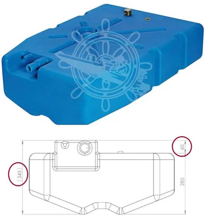 spremnik, rezervoar za benzin - 116 l, 970x680x285+60 mm