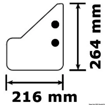 stabilizator Hydrofoil - do 200 KS, 264x216 mm