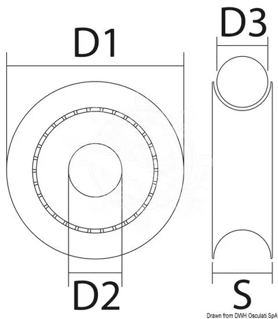 kolotur od Derlina - bijeli, 56x12,2x12 mm