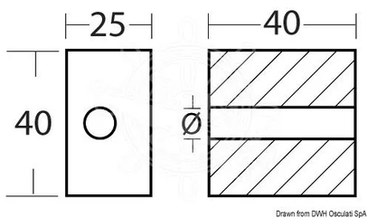 cink anoda za nogu 50-200 KS - aluminij, 8 mm