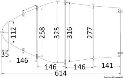 cerada za otvorena plovila s centralnom konzolom - 488/564x225 cm, siva