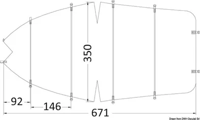 cerada za otvorena plovila s centralnom konzolom - 550/610x240 cm, siva