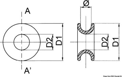 prsten s niskim trenjem - 25x10x7 mm