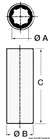 ležaj za osovine - mesing, unutrašnji promjer 1'', vanjski promjer 1''1/4