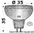 žarulja halogena baza G4 - tip MR11, 12V 20W