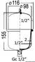 ekspanzijski rezervoar univerzalan - 1l, priključak 1/2"