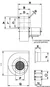 ventilator centrifugalni od čelika - rotacija RD, 24V, 300W