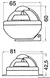kompas RIVIERA Comet 2" - sa postoljem, sivi