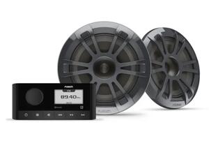 komplet Fusion stereouređaja MS-RA60 i zvučnika serije EL Sports - crni