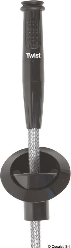 tuš topla hladna voda pod kutem Whale Twist MK2 crni 2,1m