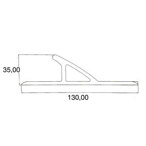 profilni bokoštitinik za gumenjake H 130 crni (kolut 24 m)