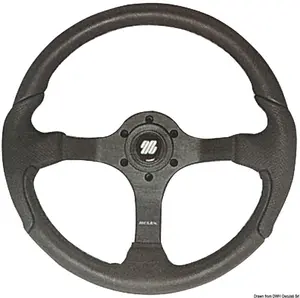 volan - timun - kormilo - ULTRAFLEX Nisida i Spargi, crni, crni krakovi, 350 mm