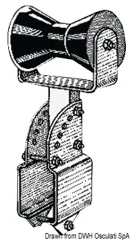 centralni valjak držač kobilice (mali) sa podesivim nosačem 70 x 70 mm