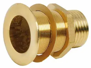 ispust u more sa zaobljenom glavom, s priključkom, 1'' 1/2 x 45 - žuti mesing