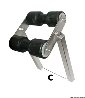 centralni valjak veliki 30 x 30 mm, 222 mm