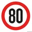 oznaka ograničenja brzine certificirana - brzina 80